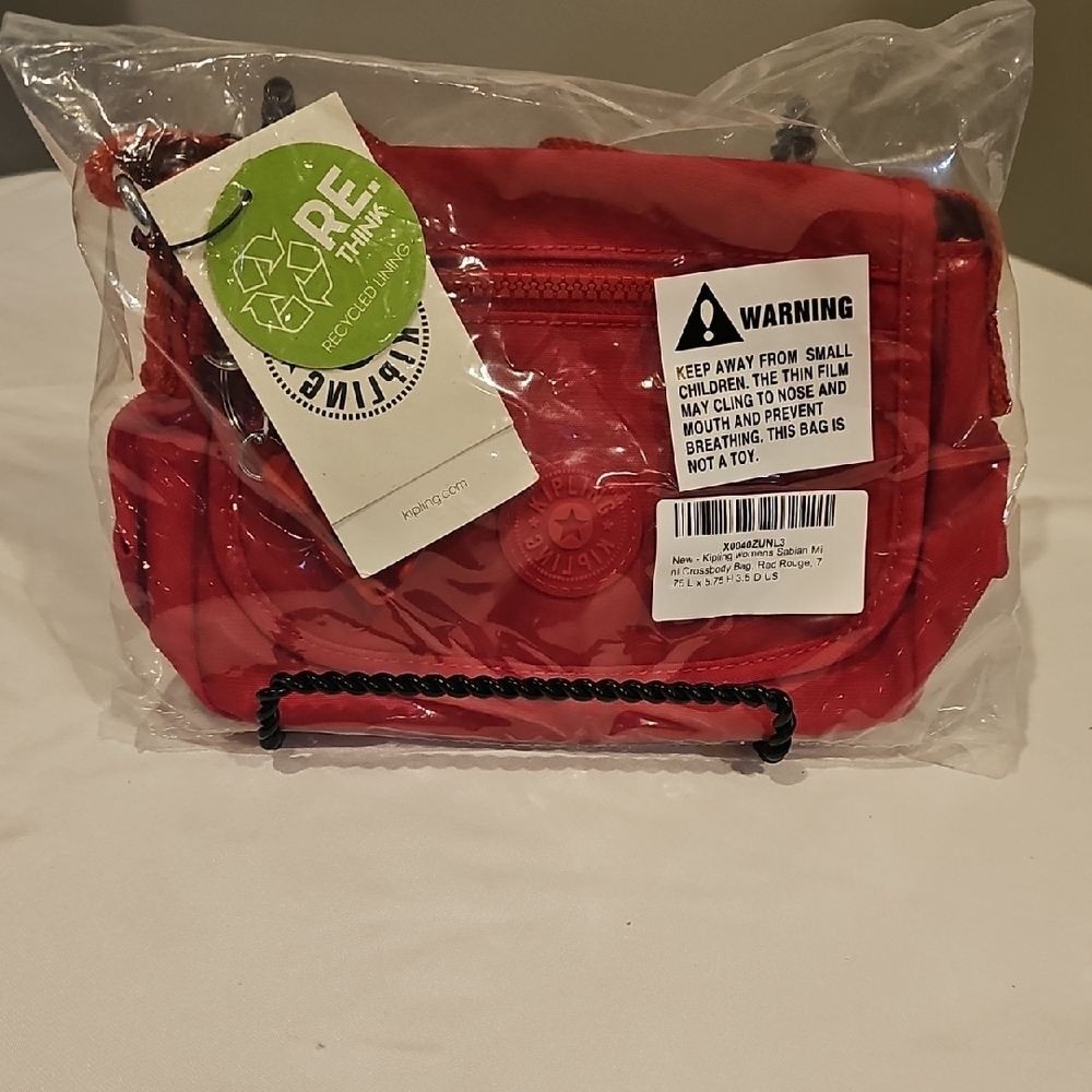 Kipling Red Crossbody Bag - Picture 2 of 8